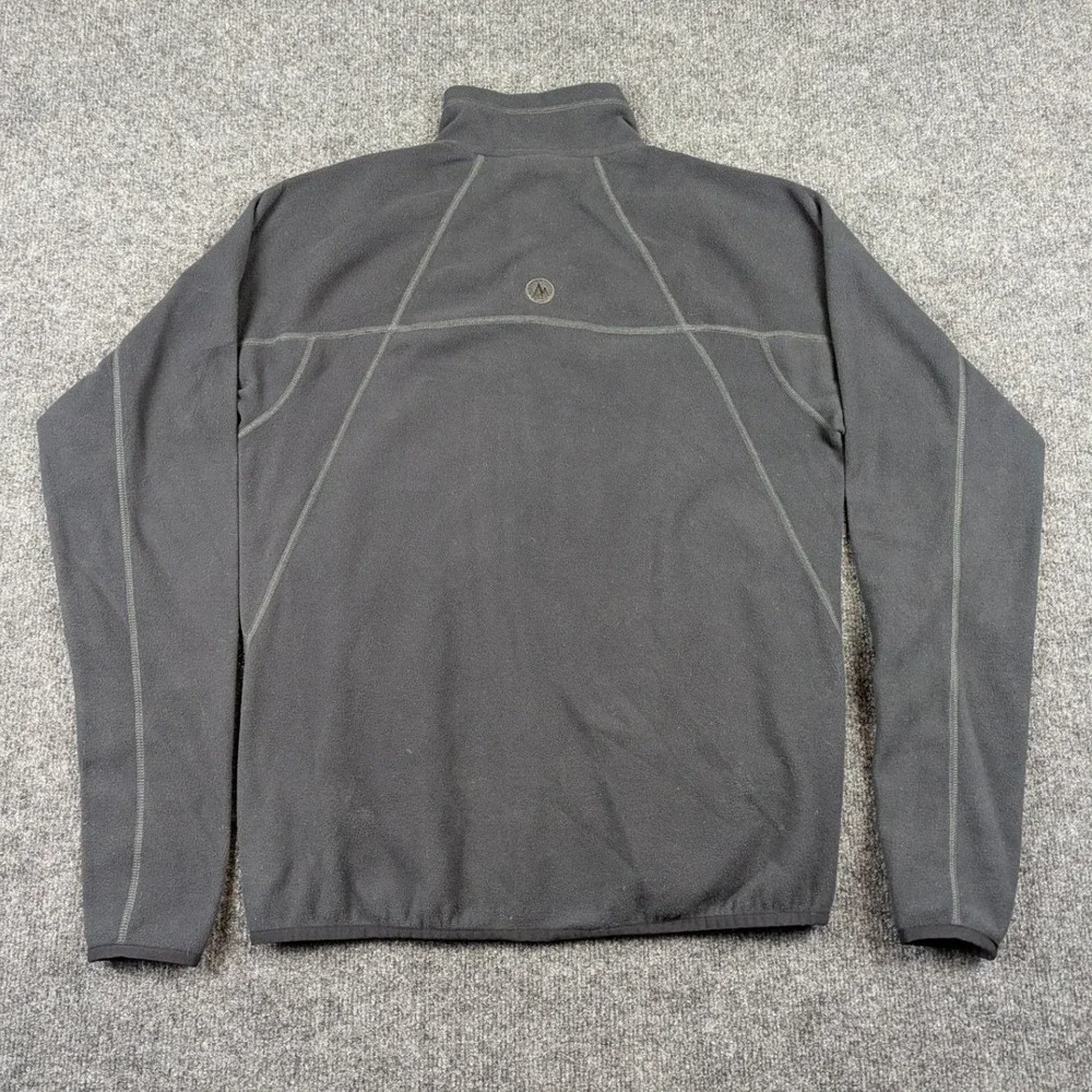 Marmot Mens Full Zip Fleece Jacket Charcoal Gray Recycled Polyester Medium